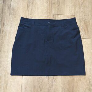 Eddie Bauer Adventure Skort Skirt Lined Under Shorts Navy Blue Size 12 Outdoor